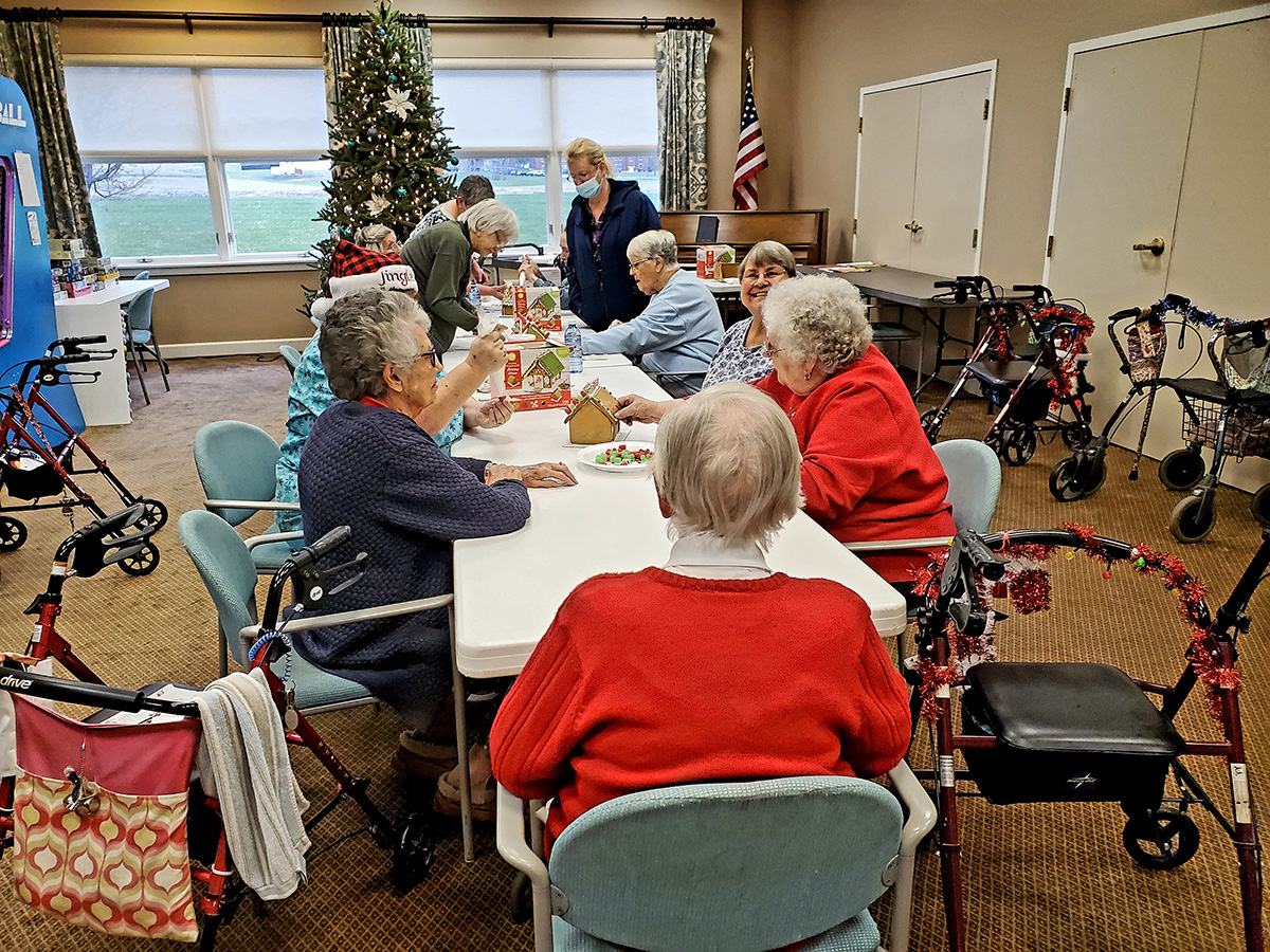 Residents enjoying an activity session together.