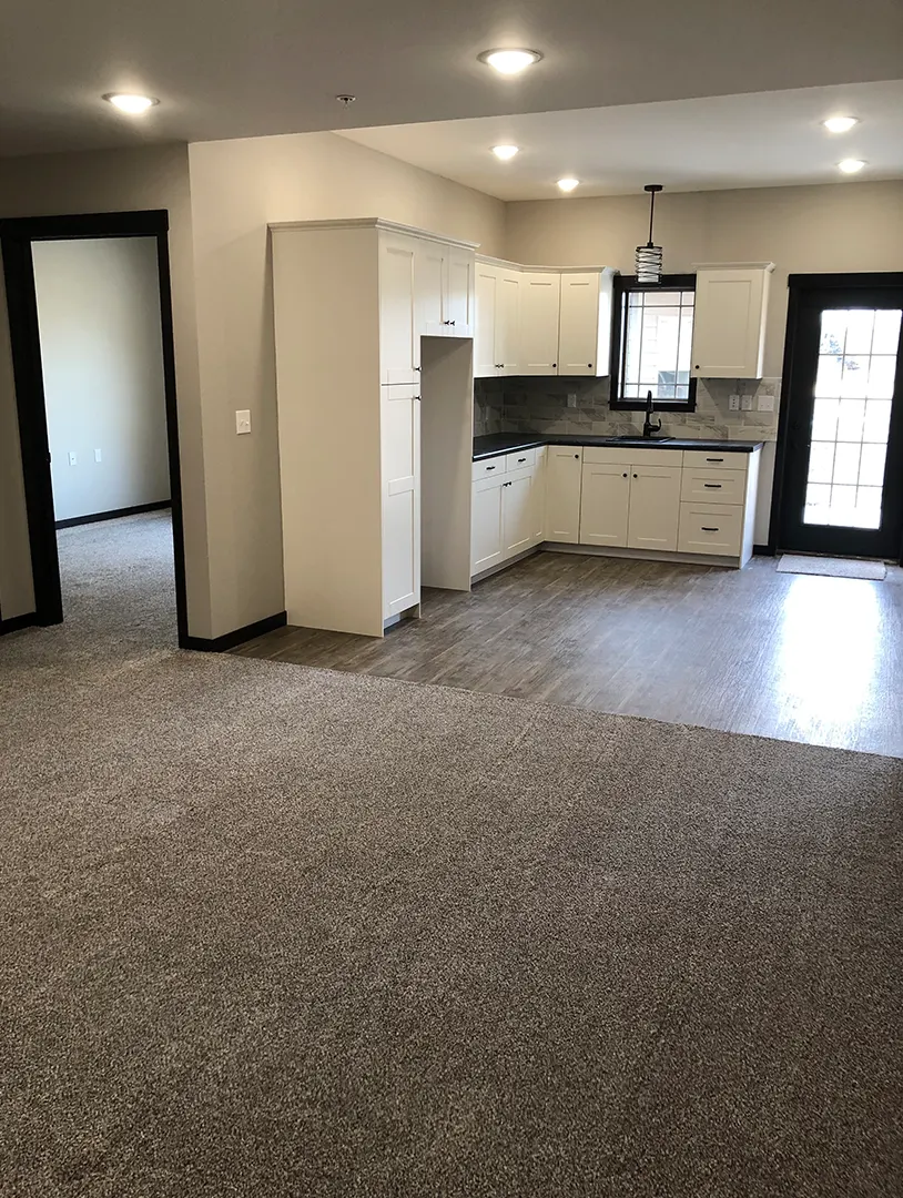 Modern kitchen area in a resident room.
