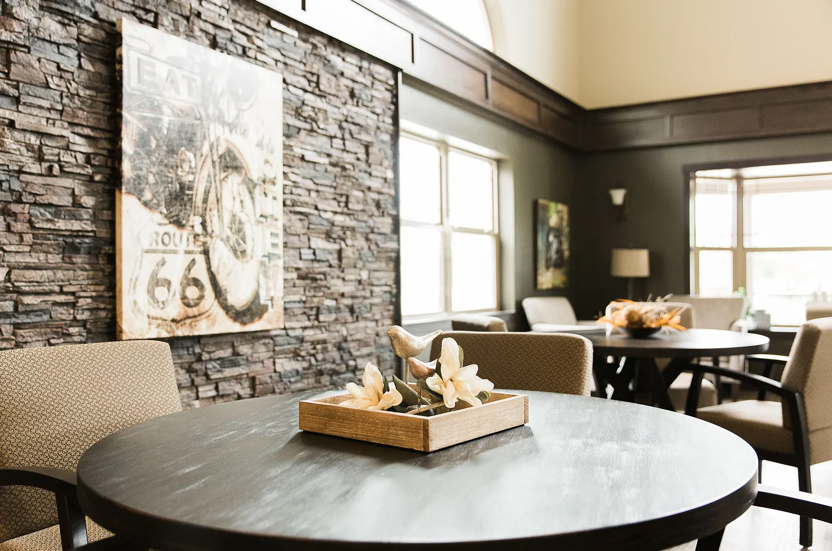 Interior common area with seating and decor