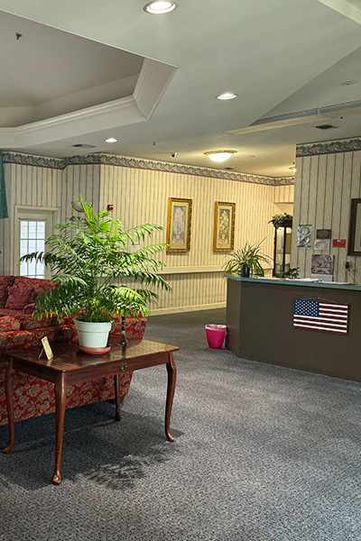 Interior common area with seating and decor