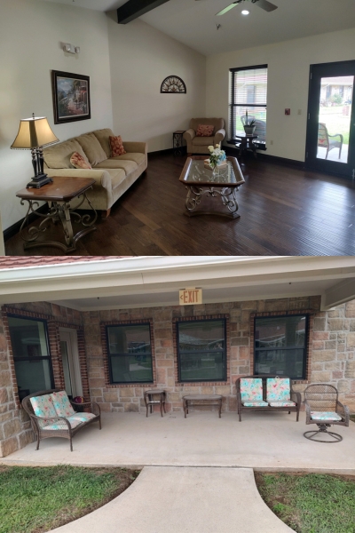 Comfortable lounge area with seating and decor