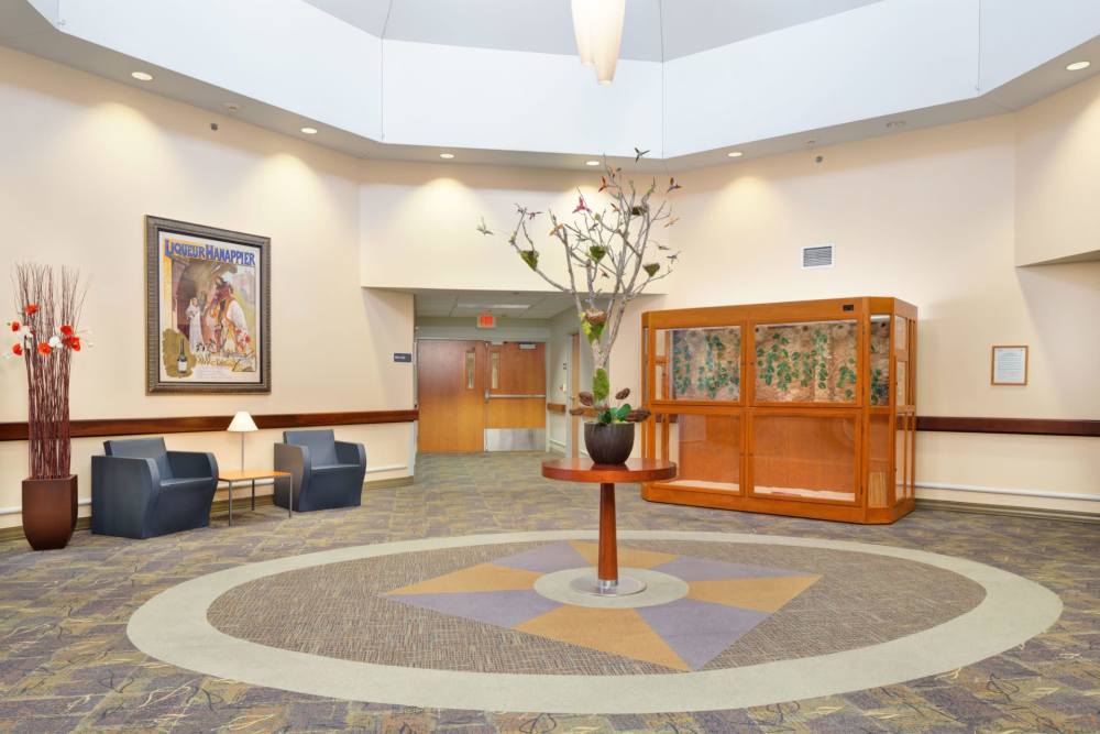 Interior view of the facility's lobby area