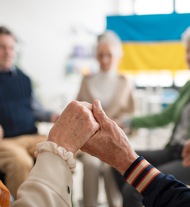 Residents participating in a group activity.