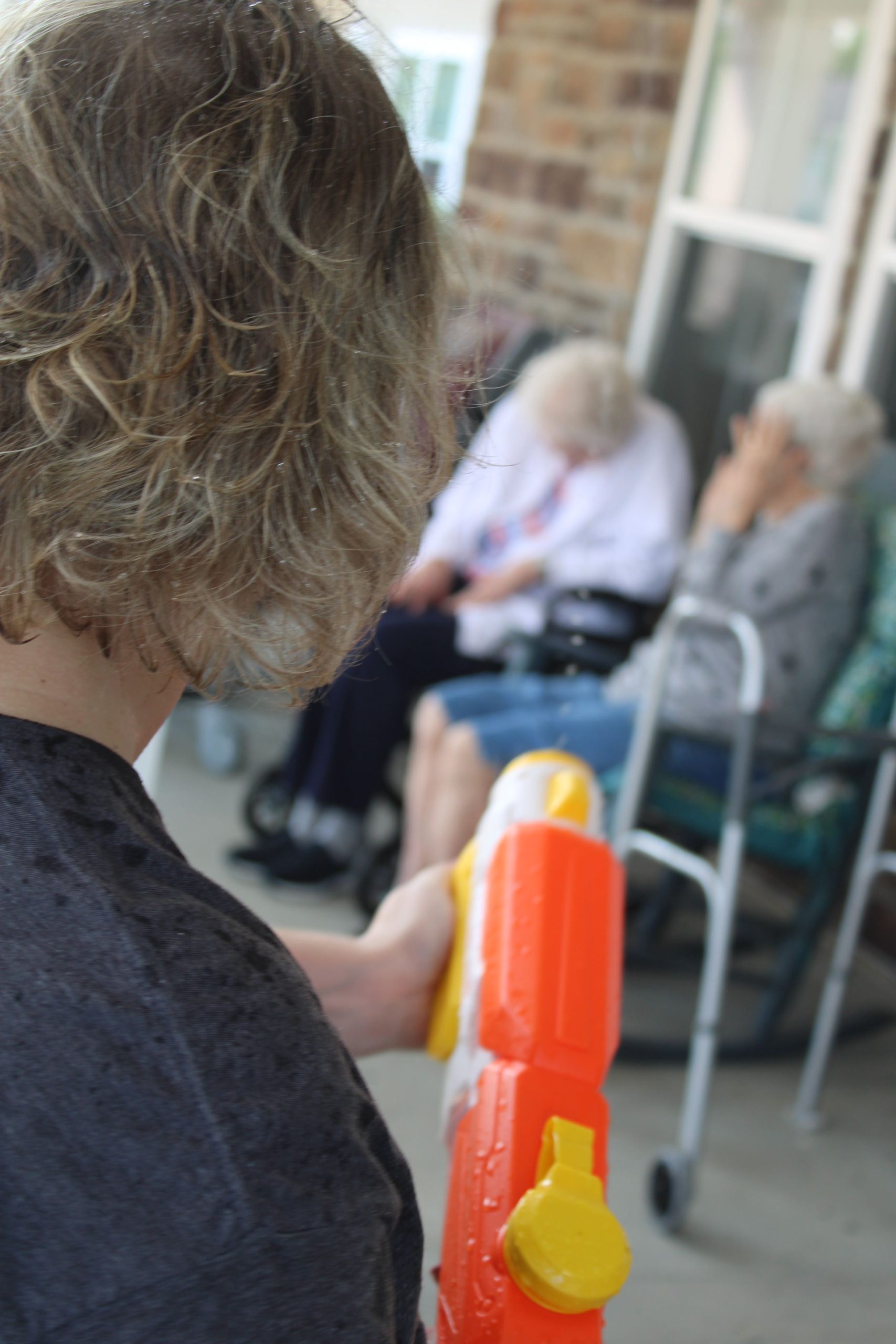 Engaged residents enjoying an outdoor activity.