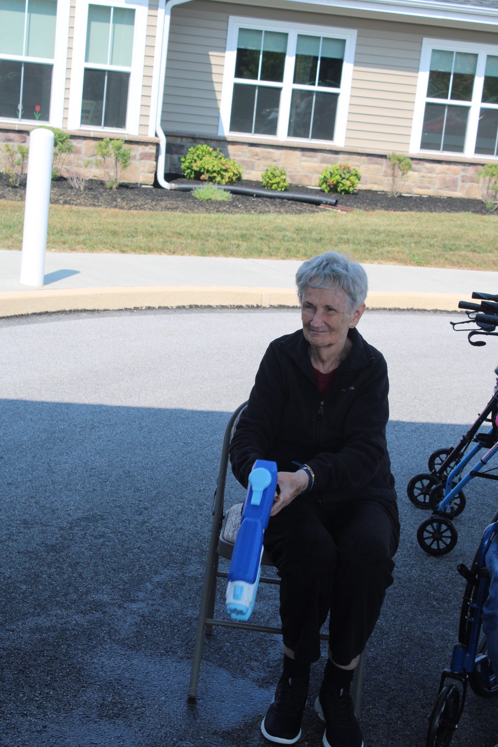 Senior resident enjoying outdoor activity
