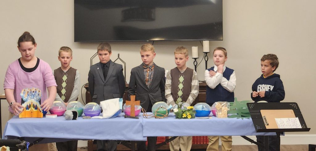Children participating in a community event.