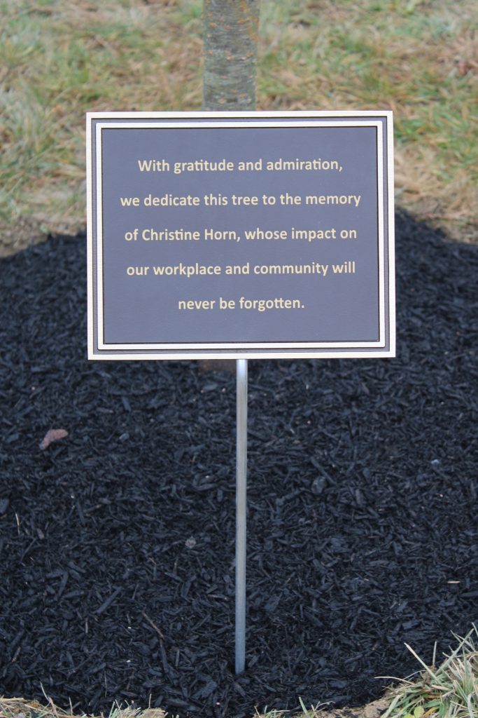 Memorial dedication for Christine Horn