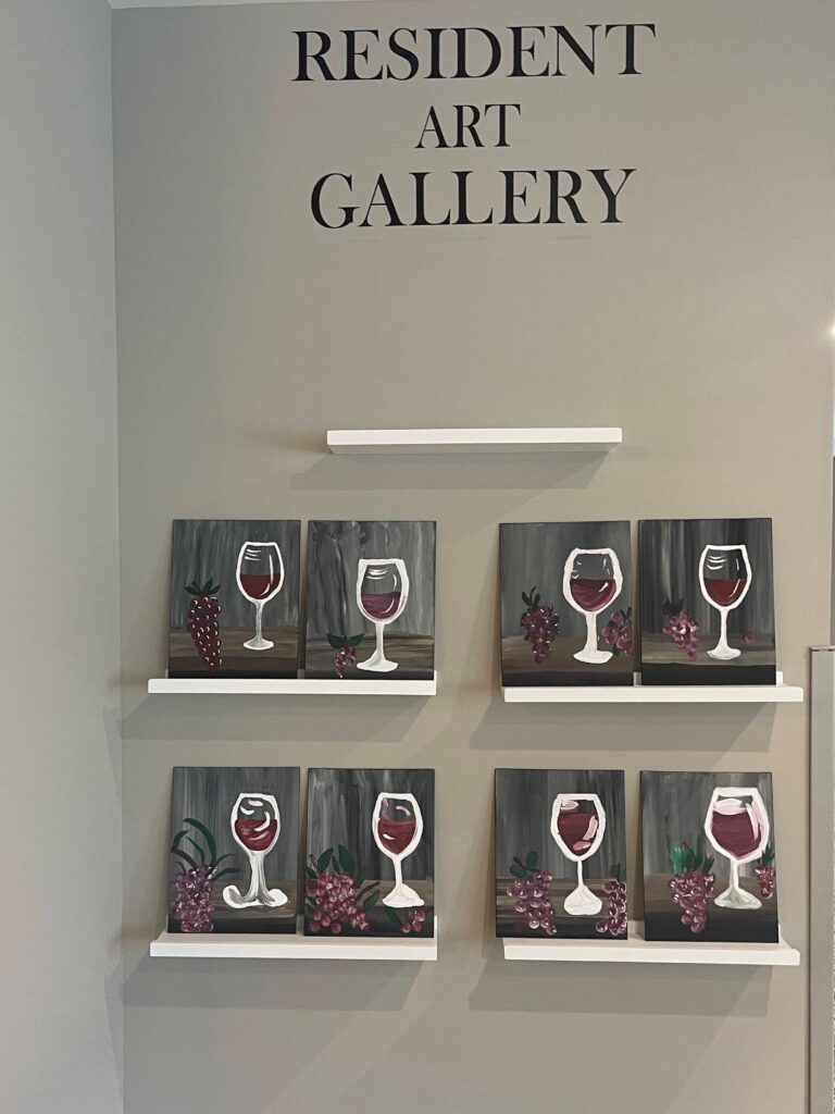 Art gallery featuring resident artwork
