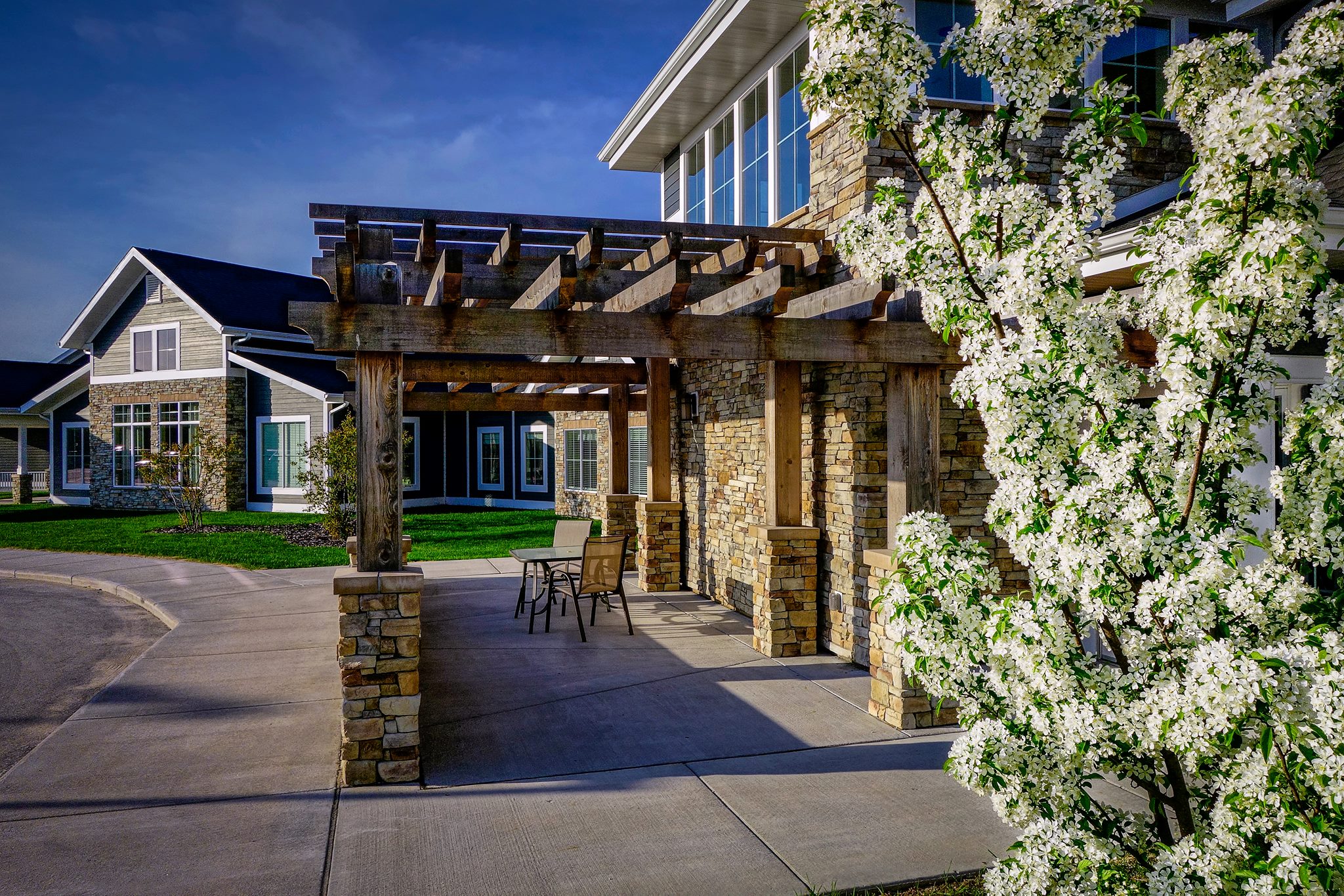 Exterior view of the assisted living facility entrance