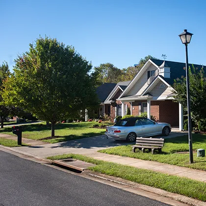 Exterior view of a pleasant residential building