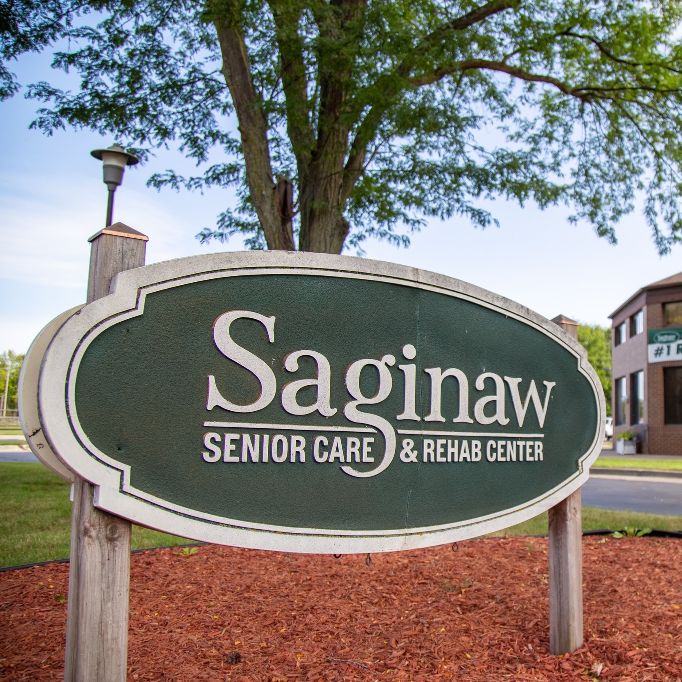 Front sign of Saginaw Senior Care & Rehab Center
