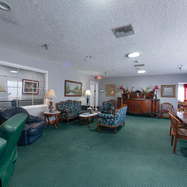 Common area with seating and tables
