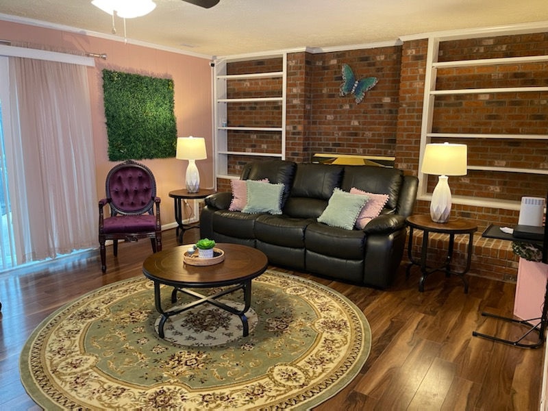 Comfortable living room with furniture and decor