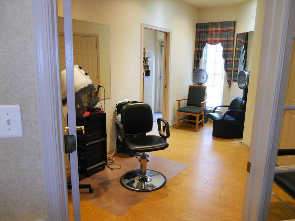 Salon area inside the senior care community