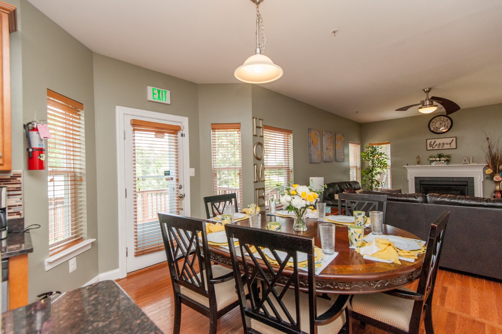 Interior view of a spacious dining area