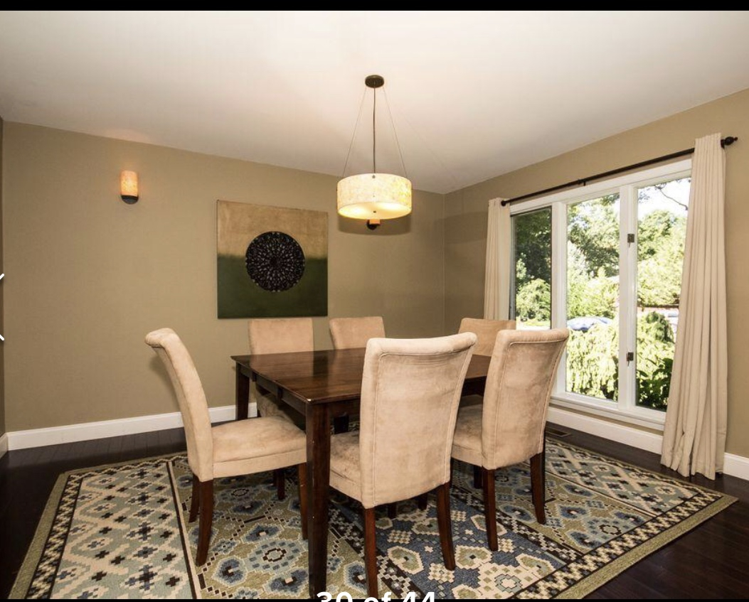 Interior dining room with a table and chairs